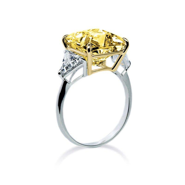 Gemma Yellow Ring 9K White Gold