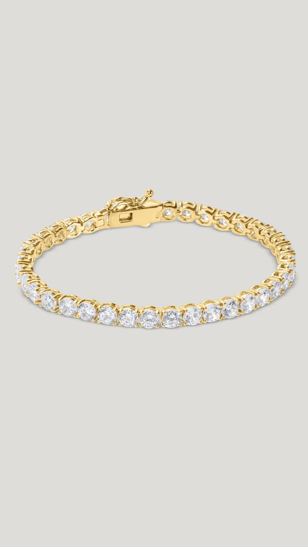 Hailey Tennis Bracelet Gold Vermeil