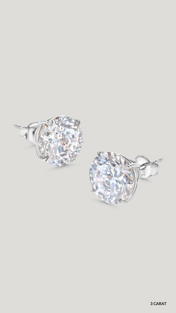 Eternal Stud Earrings 9K White Gold