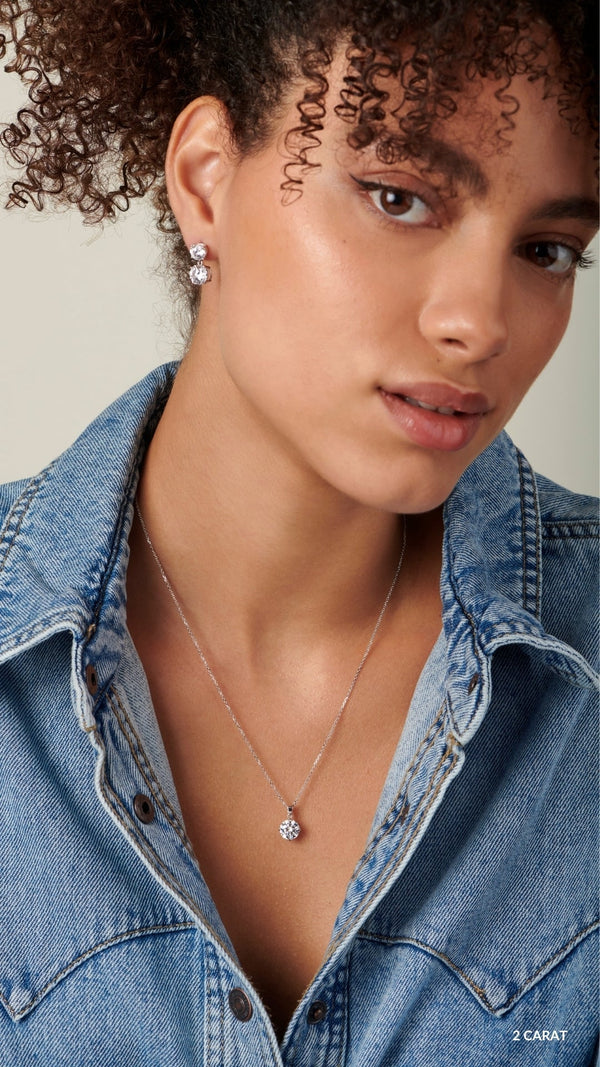 Hazel Necklace 9K White Gold