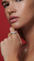 Petal Ring 9K White Gold