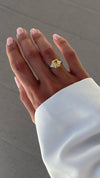 Alma Yellow Radiant Ring 9K White Gold