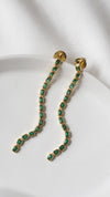 Baby Cassidy Emerald Green Earrings Gold Vermeil