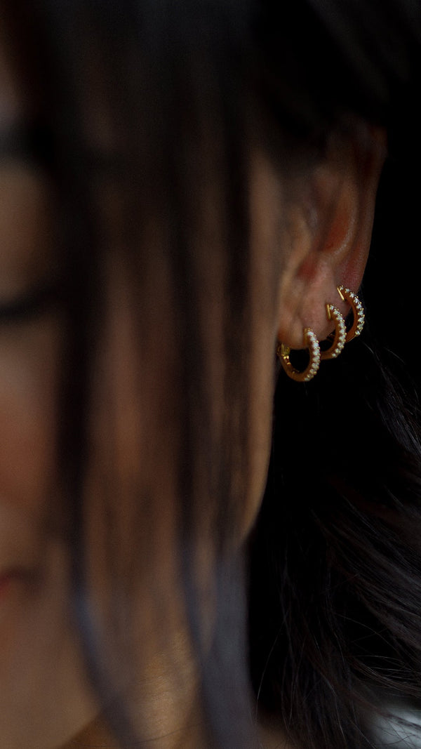 Baby Hoop Earrings Gold Vermeil