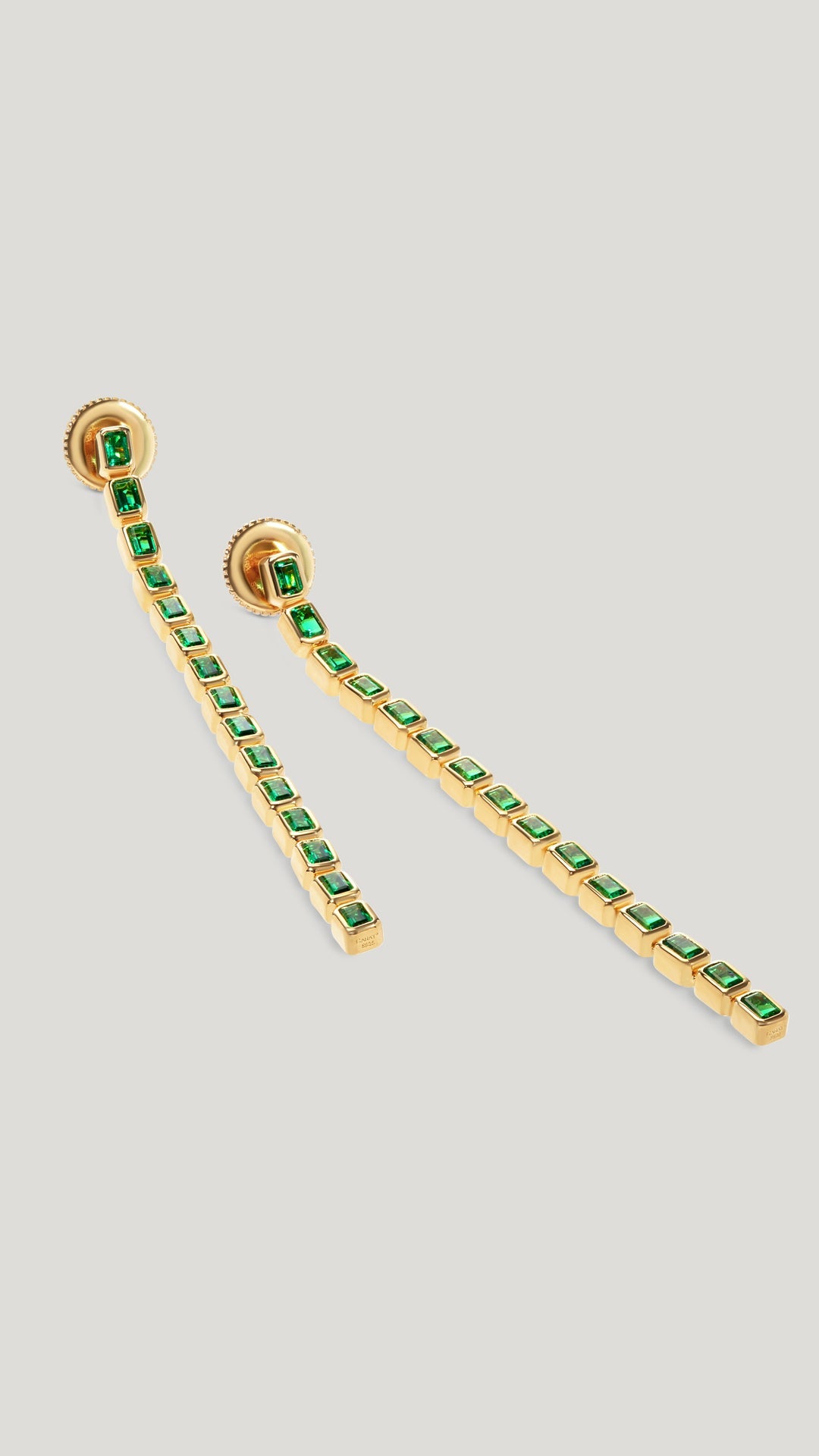 Baby Cassidy Emerald Green Earrings Gold Vermeil