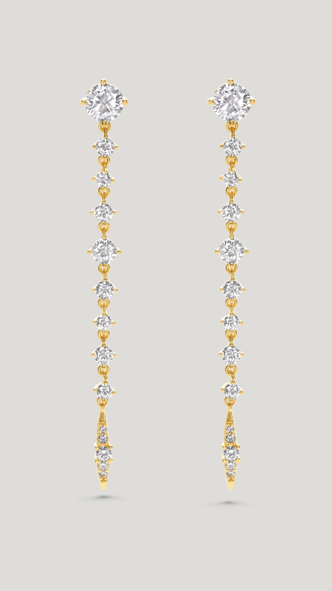 Baby Phoenix Slim Earrings Gold Vermeil
