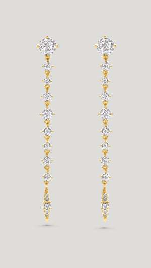 Baby Phoenix Slim Earrings Gold Vermeil