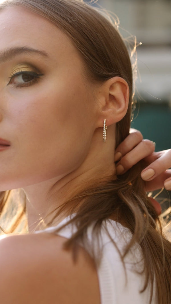 Amaia Medium Hoop Earrings Gold Vermeil