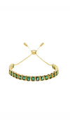 Cassidy Emerald Green Bracelet Gold Vermeil