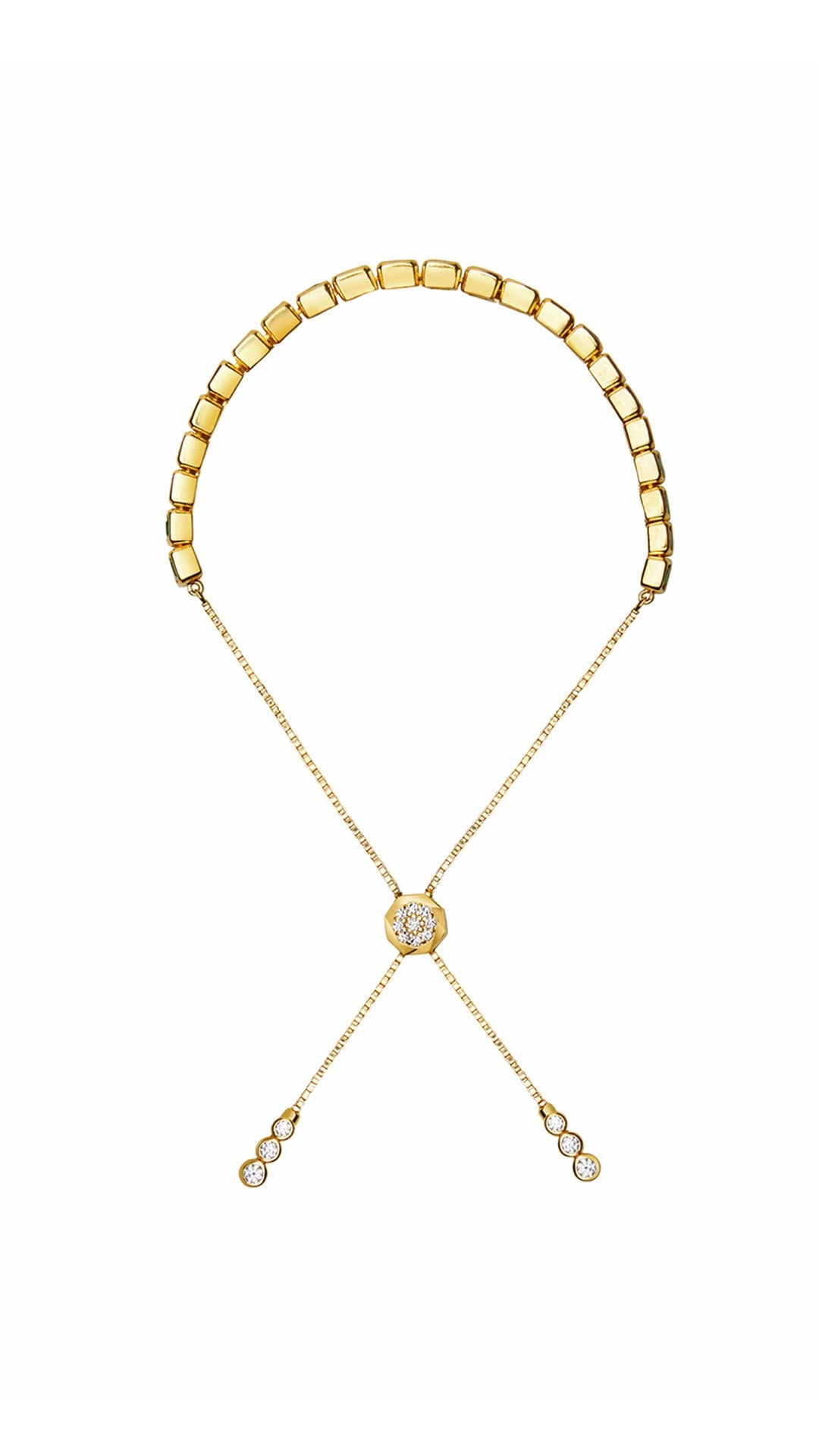 Cassidy Emerald Green Bracelet Gold Vermeil