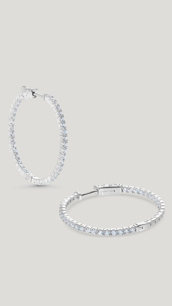 Amaia Medium Hoop Earrings Sterling Silver