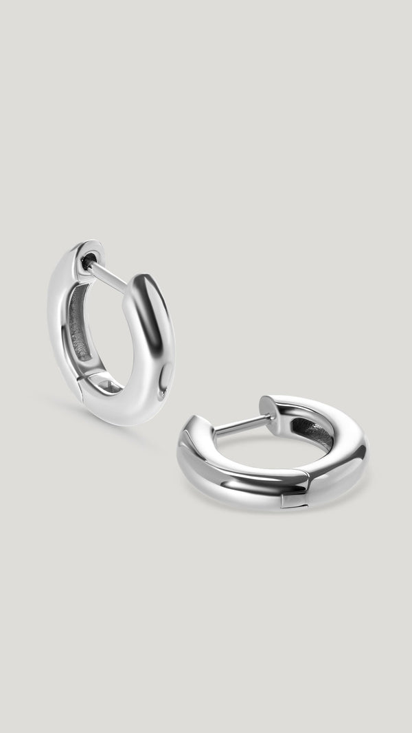 Haley Hoop Earrings Small Sterling Silver