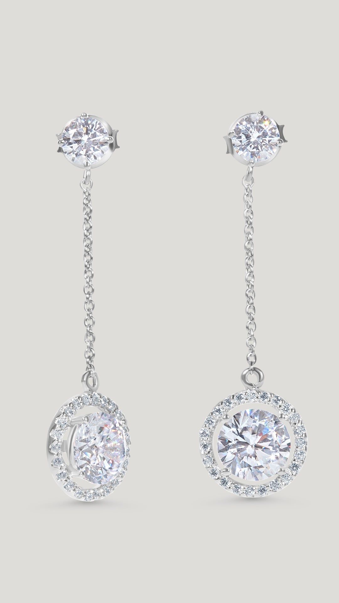 Ida Drop Earrings 9K White Gold