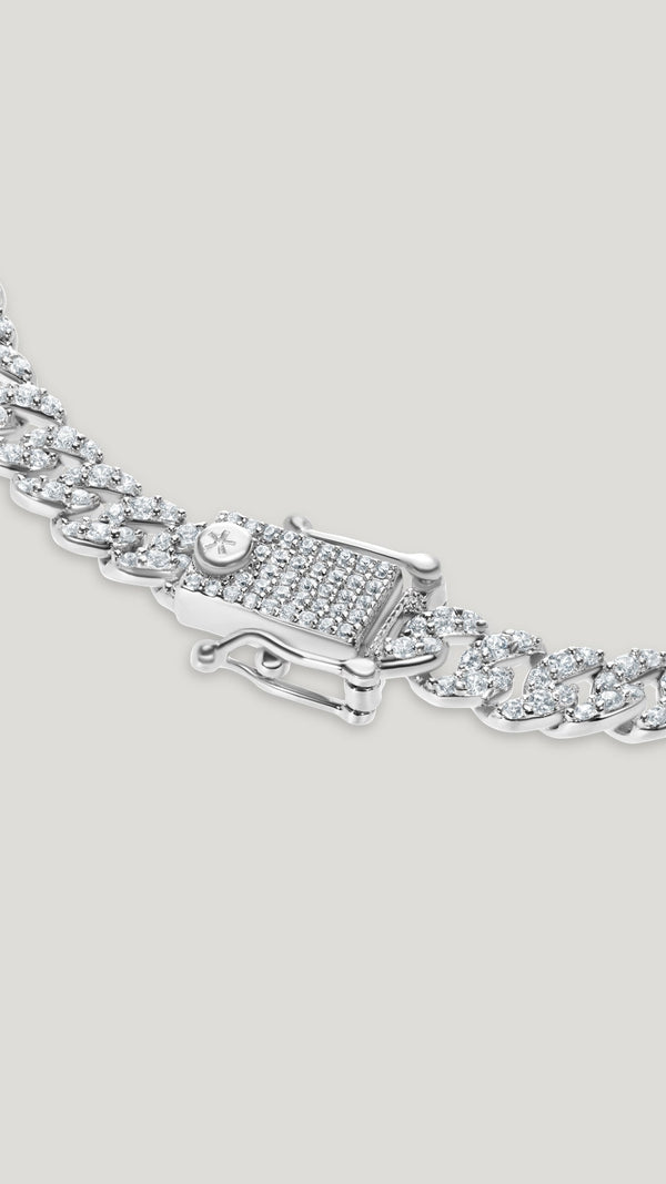Vida Large Pave Necklace Sterling Silver