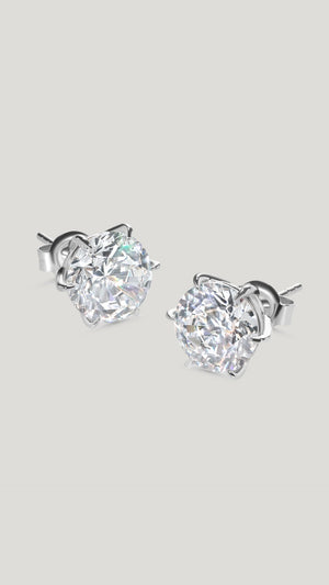 Fiona Stud Earrings 9K White Gold