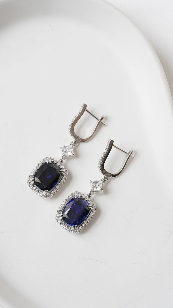 Claudia Sapphire Earrings Sterling Silver