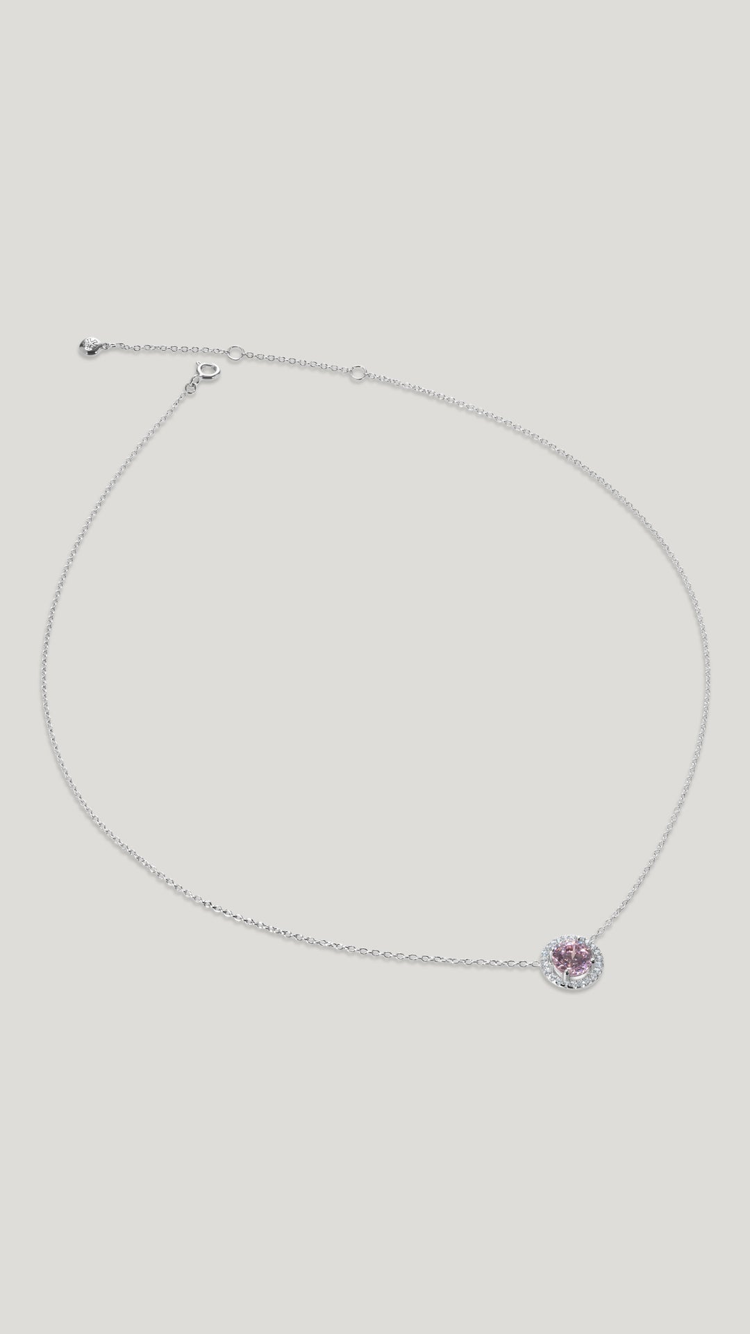 Gwen Pink Necklace Sterling Silver