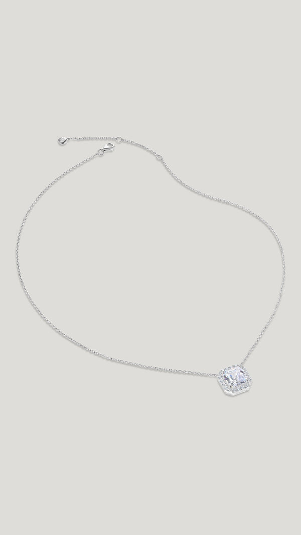 Misha Necklace White Gold Plated