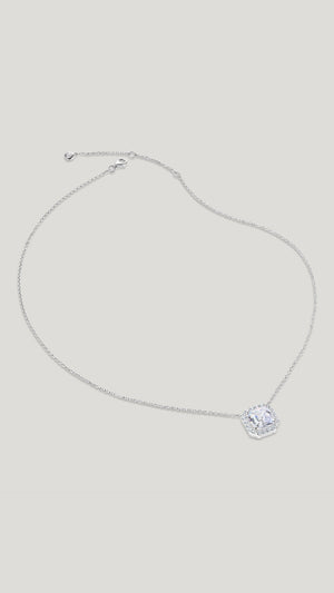 Misha Necklace White Gold Plated