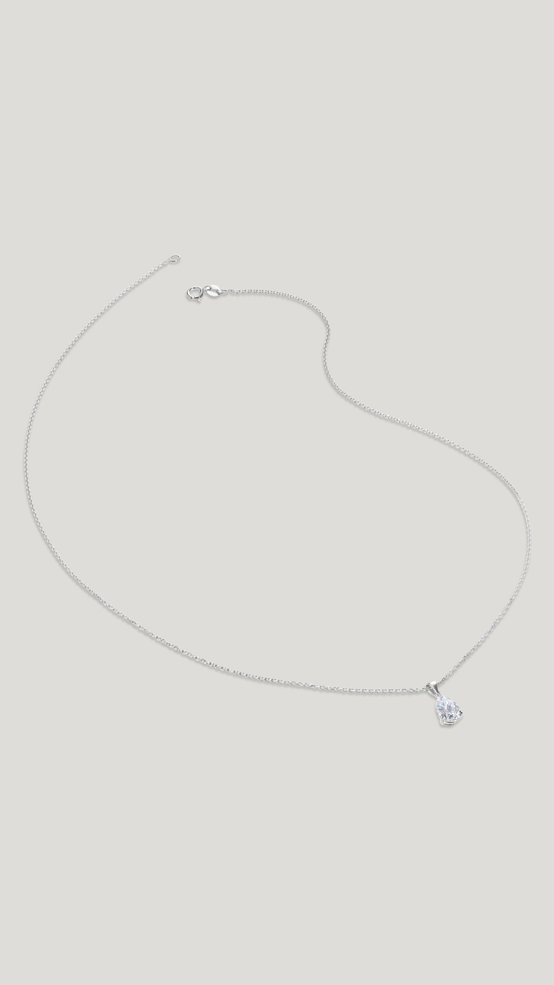 Cecile Pendant 9K White Gold