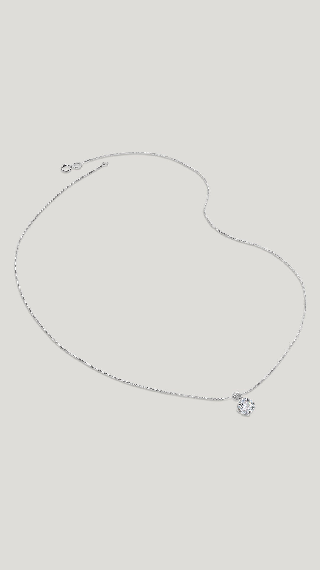 9K Solid white gold pendant necklace for women