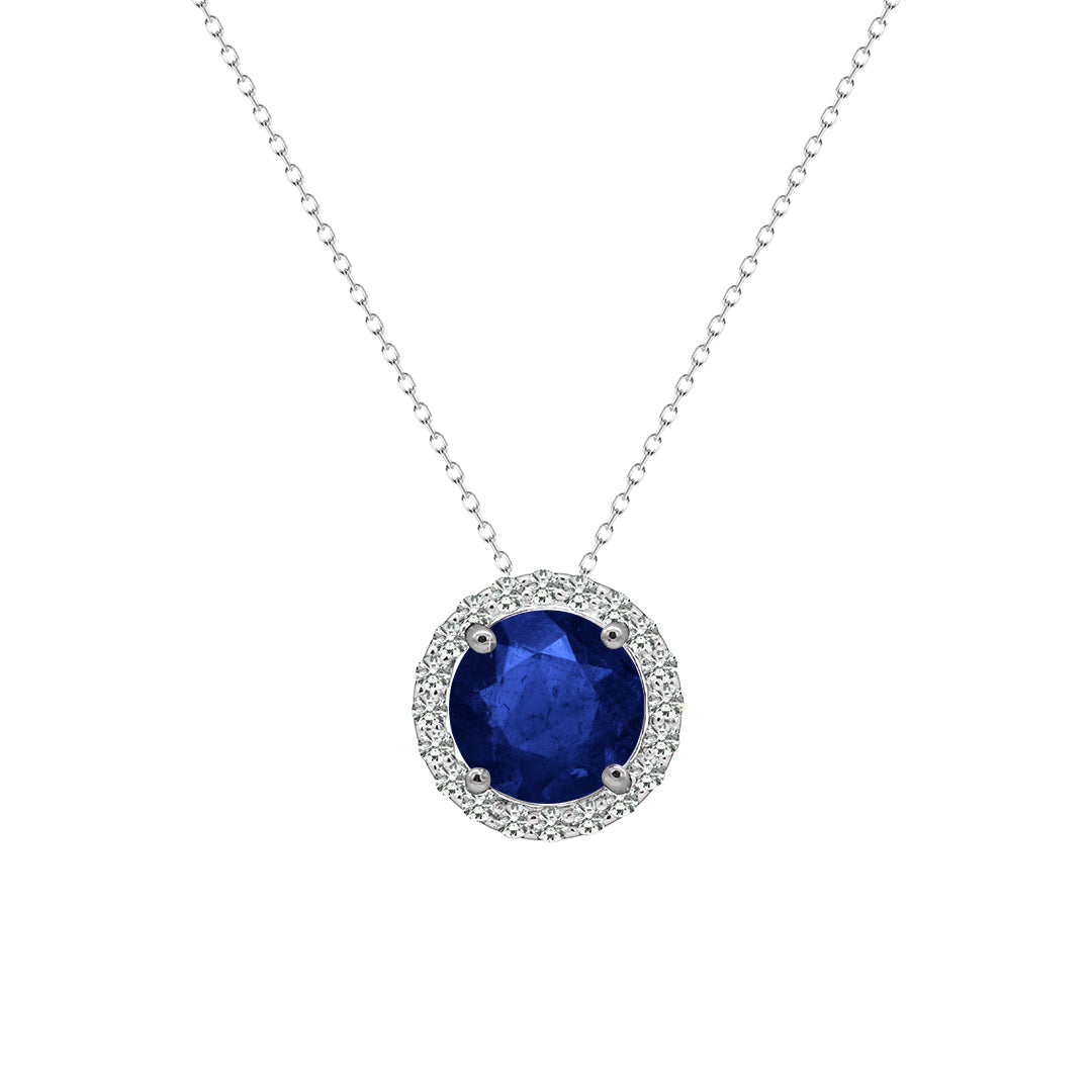 Cory Necklace 0.50ct Sapphire 18K White Gold