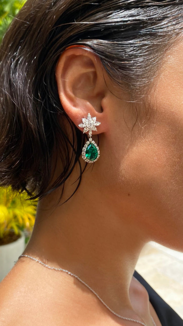 Camari Emerald Earrings Sterling Silver