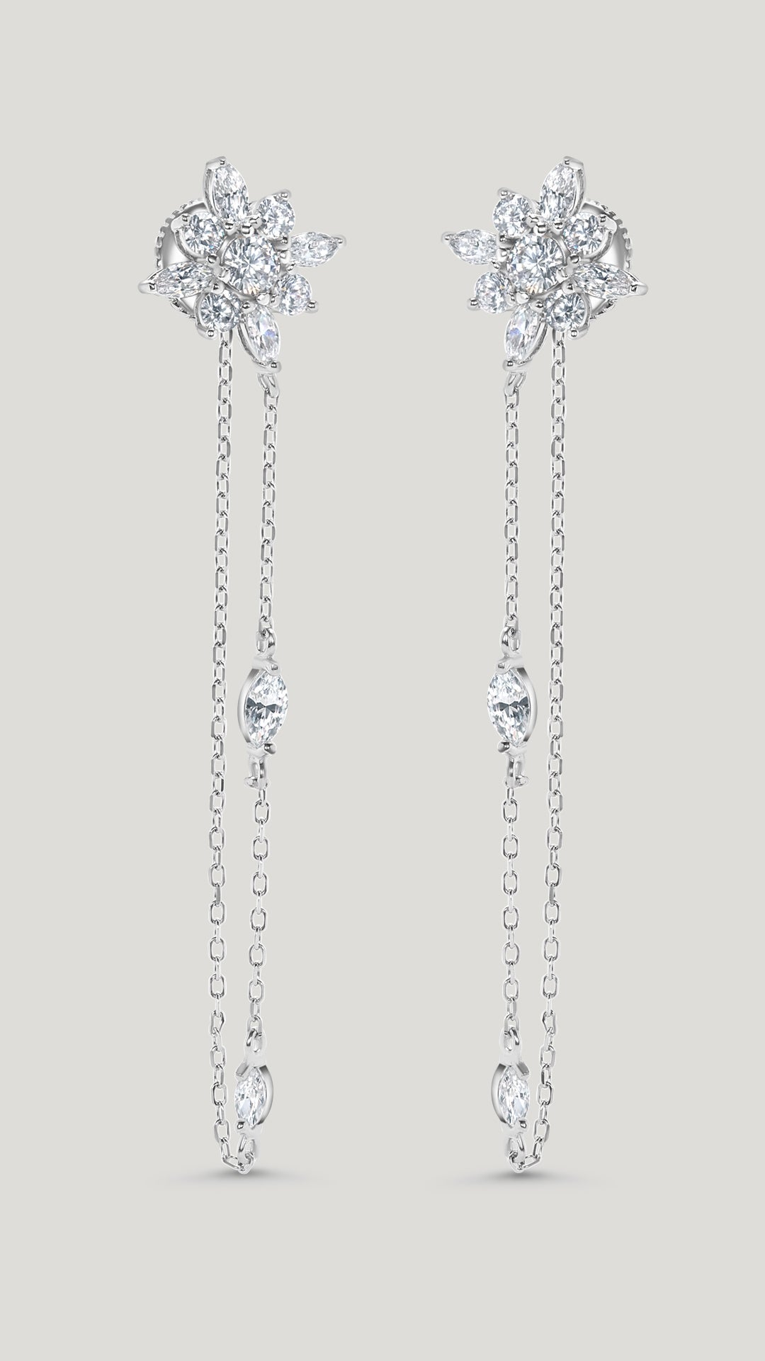 Camelia Earrings Sterling Silver