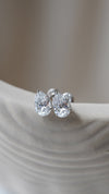 Cecile Stud Earrings 9K White Gold