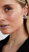 Celene Stud Earrings Large Sterling Silver