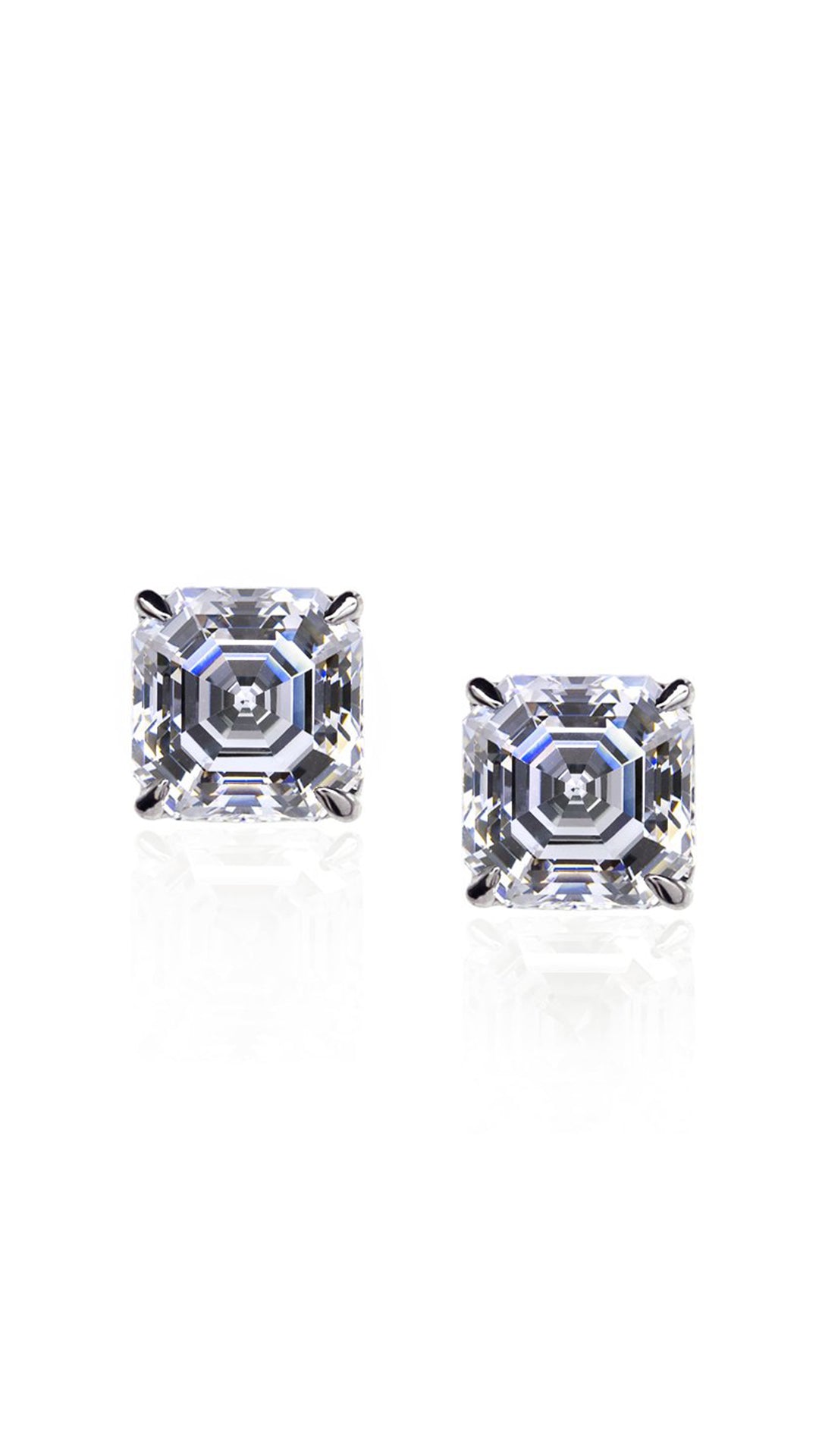Charlie Stud Earrings 9K White Gold