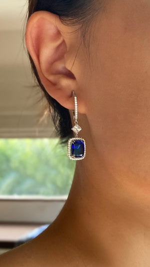 Claudia Sapphire Earrings Sterling Silver