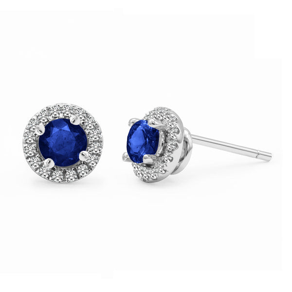 Cory Studs 0.50ct 18K White Gold Sapphire