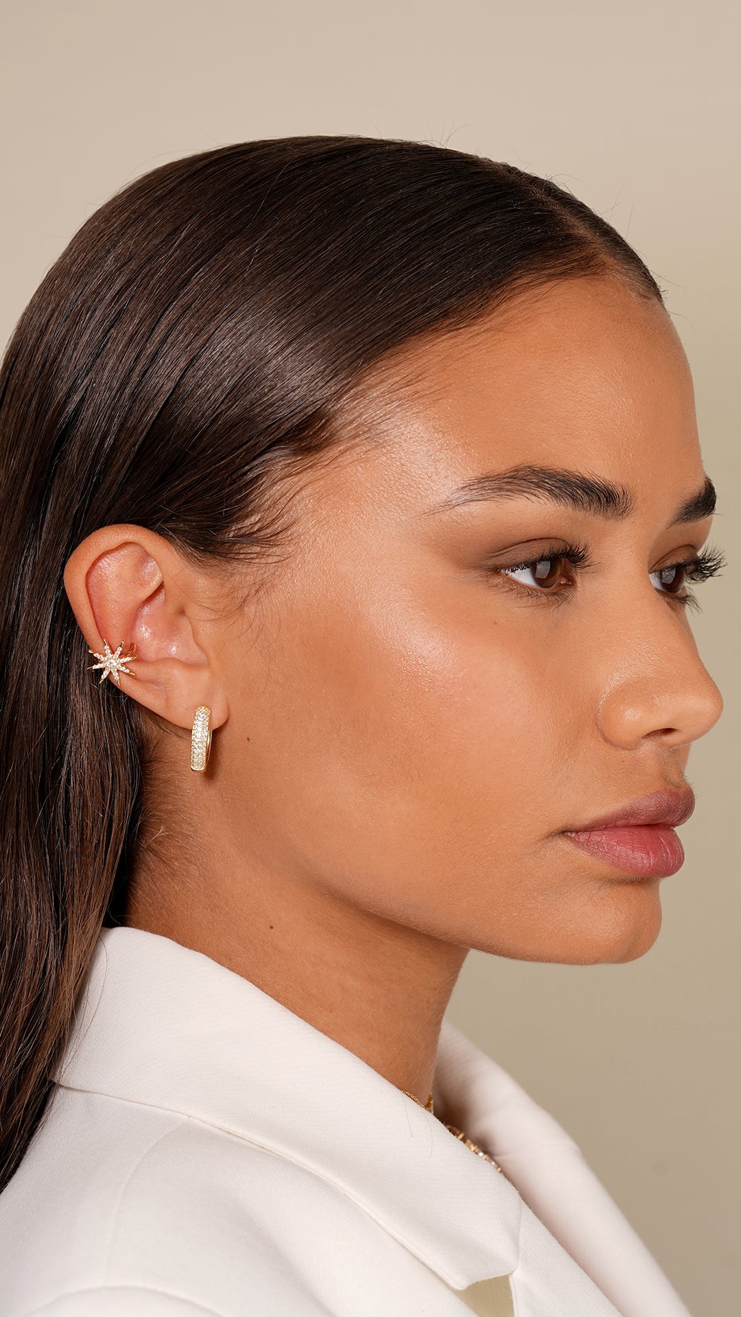Dana Hoop Earrings Gold Vermeil
