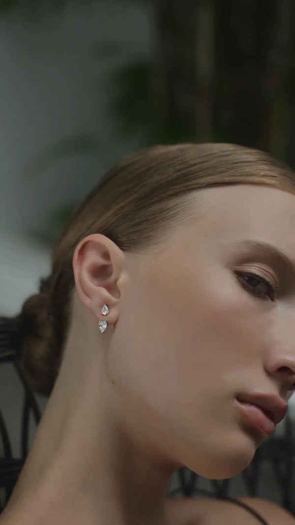 Eileen Ear Jacket White Gold Plated