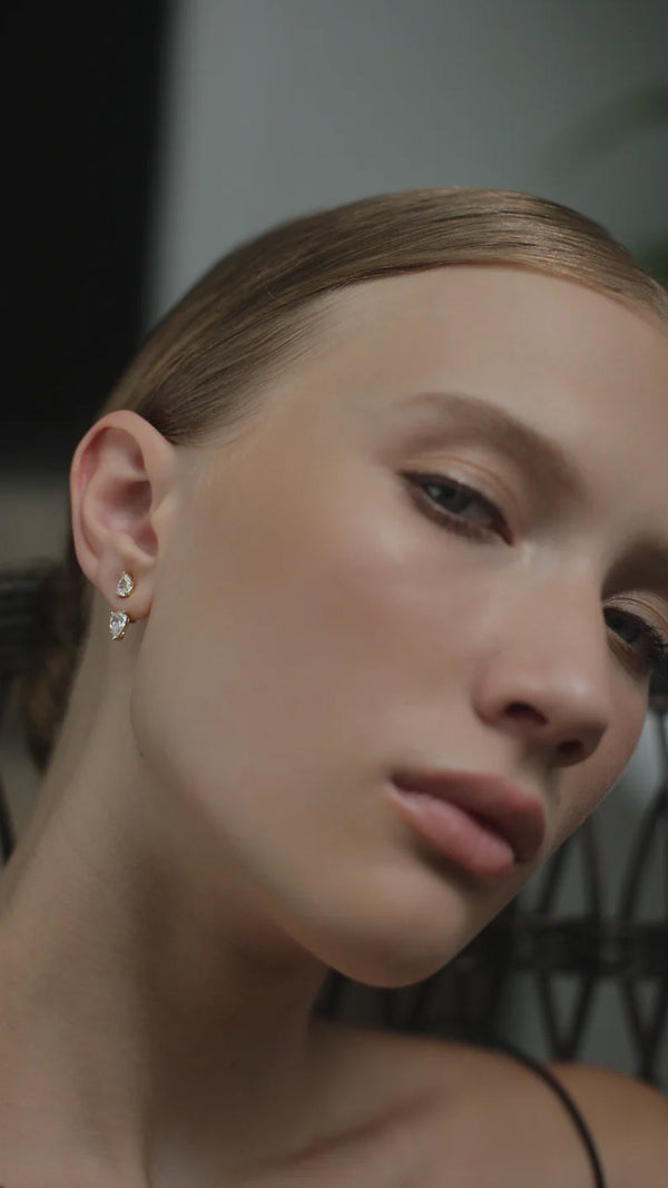Eileen Ear Jacket Earrings Gold Vermeil