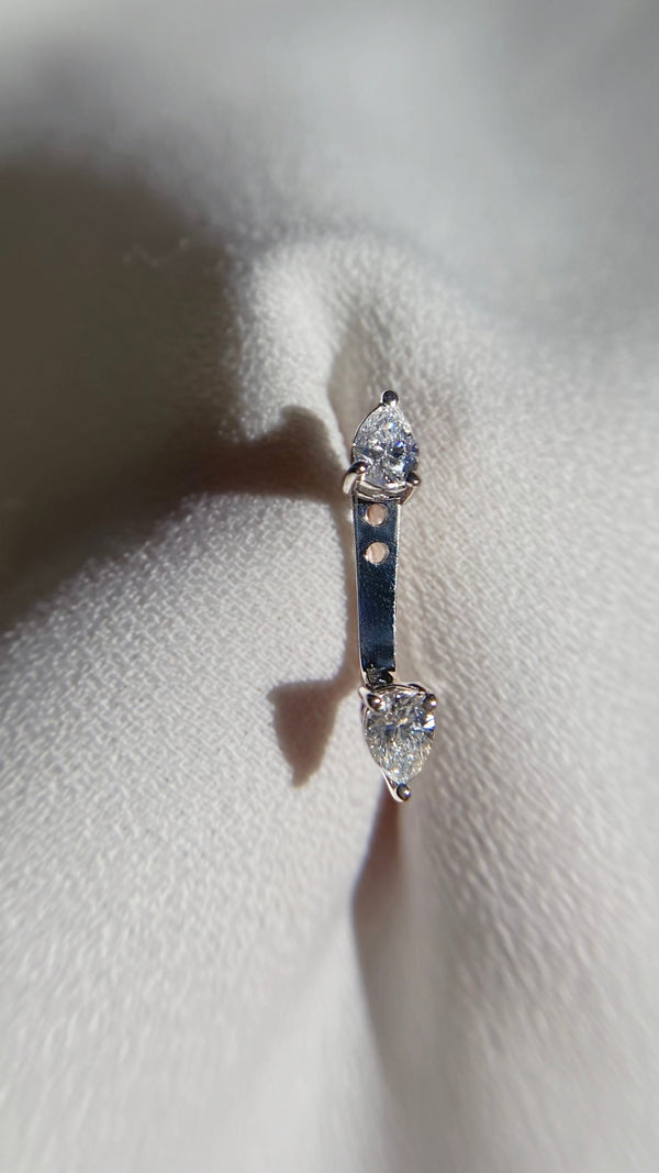 Eileen Ear Jacket Earring 9K White Gold