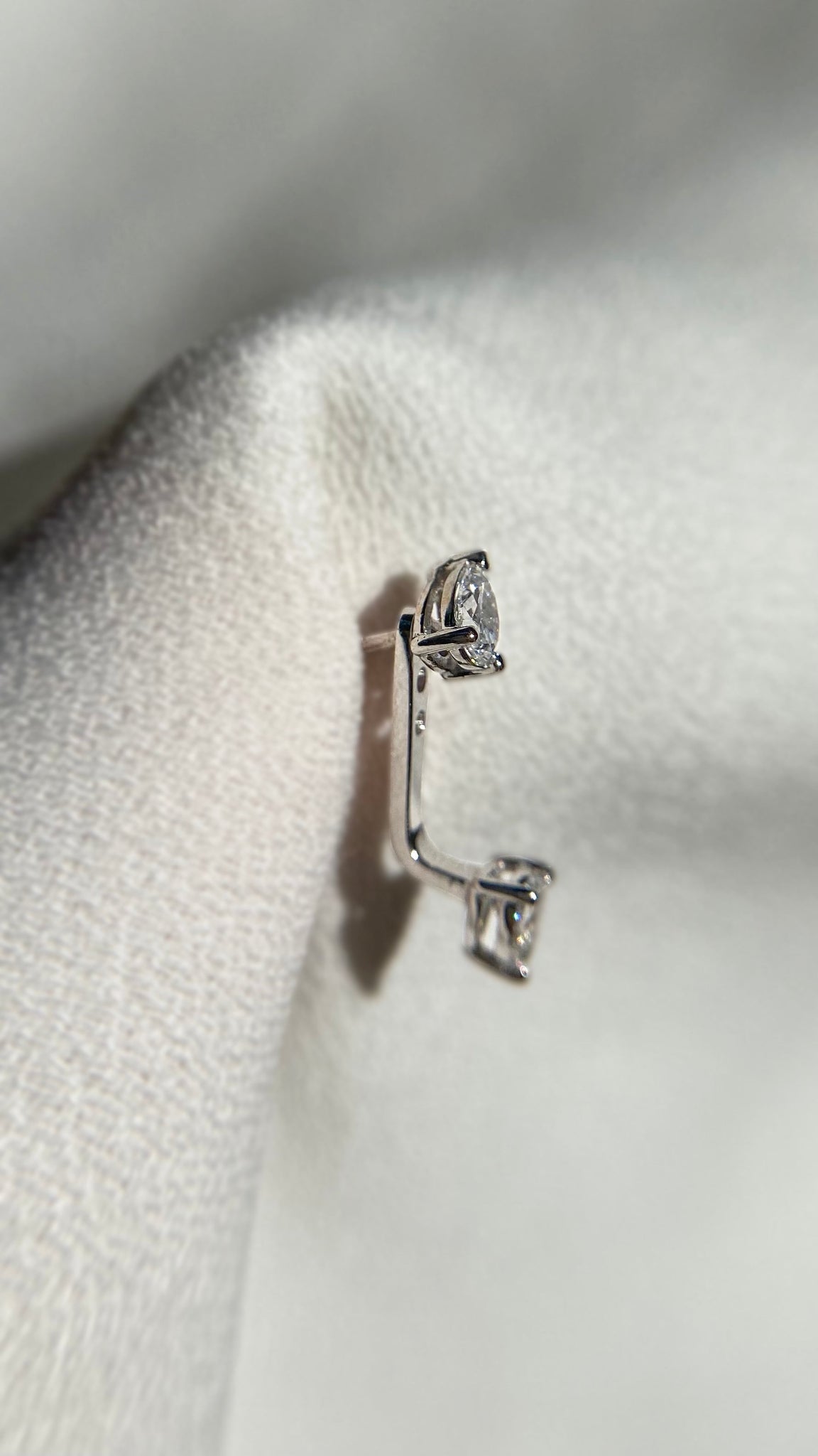 Eileen Ear Jacket Earring 9K White Gold