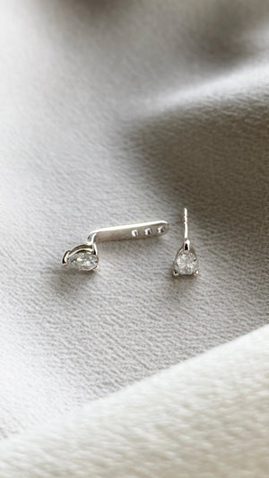Eileen Ear Jacket Earring 9K White Gold