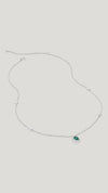 Emile Emerald Green Necklace Sterling Silver