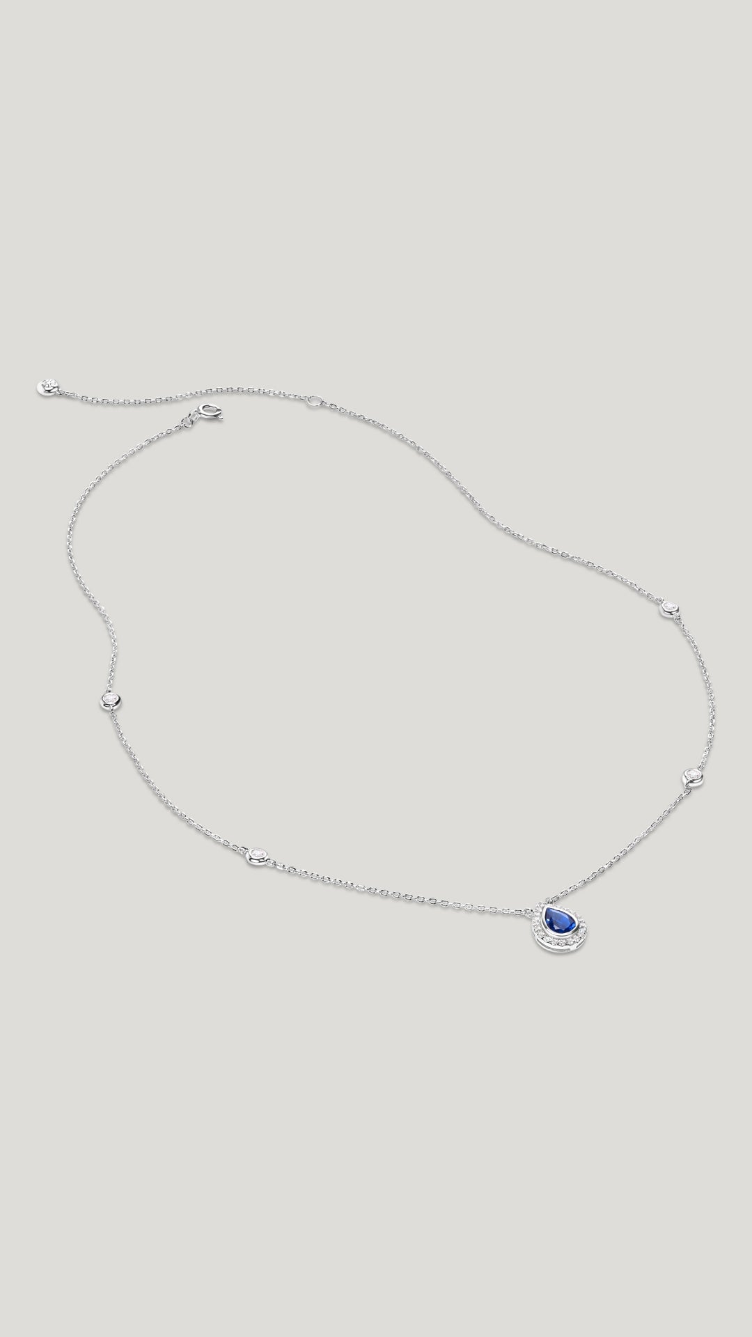 Emile Sapphire Necklace Sterling Silver