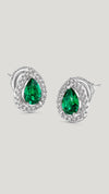 Emile Emerald Green Stud Earrings Sterling Silver