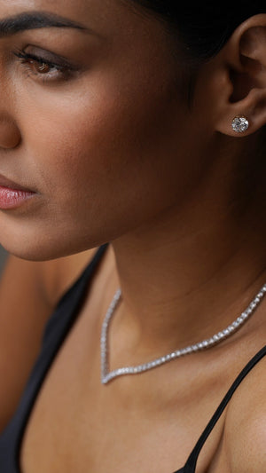Eternal Stud Earrings 9K White Gold