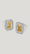 Eton Yellow Stud Earrings Sterling Silver