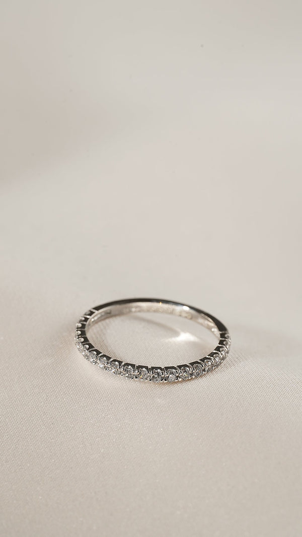 Fallon Half Eternity Ring Sterling Silver