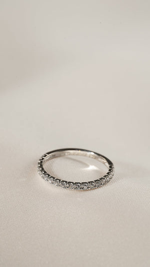 Fallon Half Eternity Ring Sterling Silver