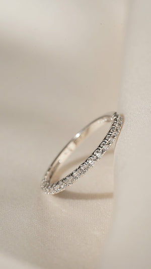 Fallon Half Eternity Ring Sterling Silver