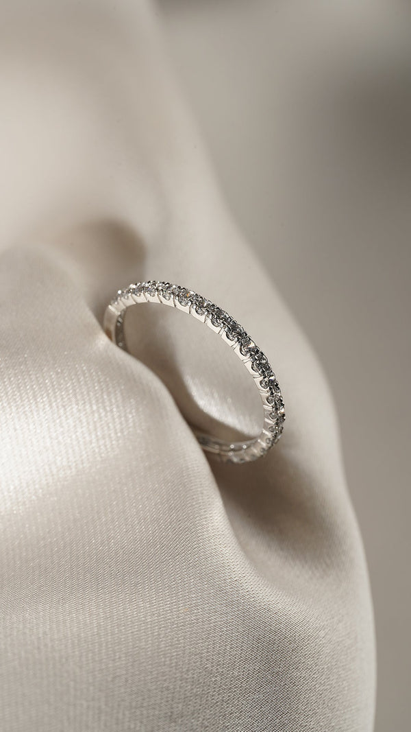Fallon Half Eternity Ring Sterling Silver