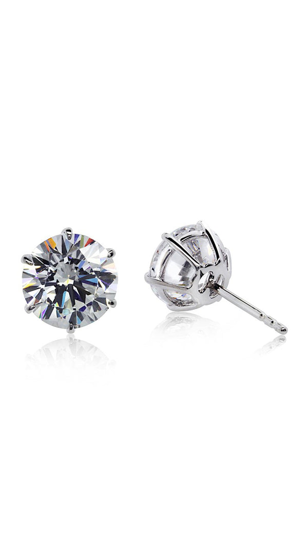 Fiona Stud Earrings 9K White Gold