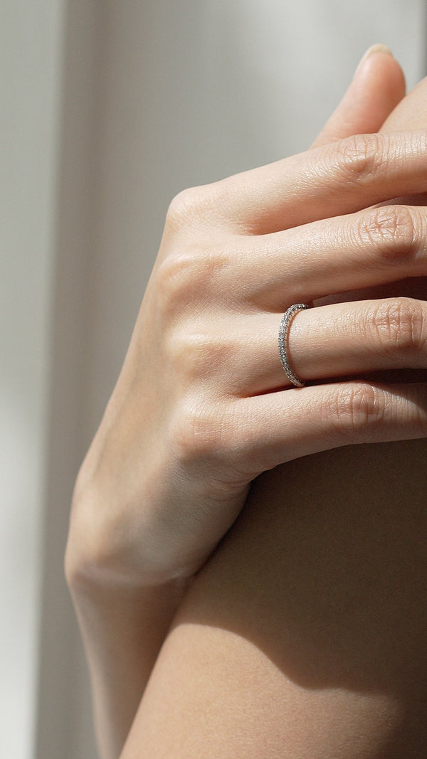 Fallon Half Eternity Ring Sterling Silver